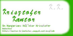 krisztofer kantor business card